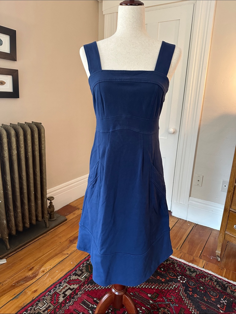 Lands' End Navy Jersey Mini Dress